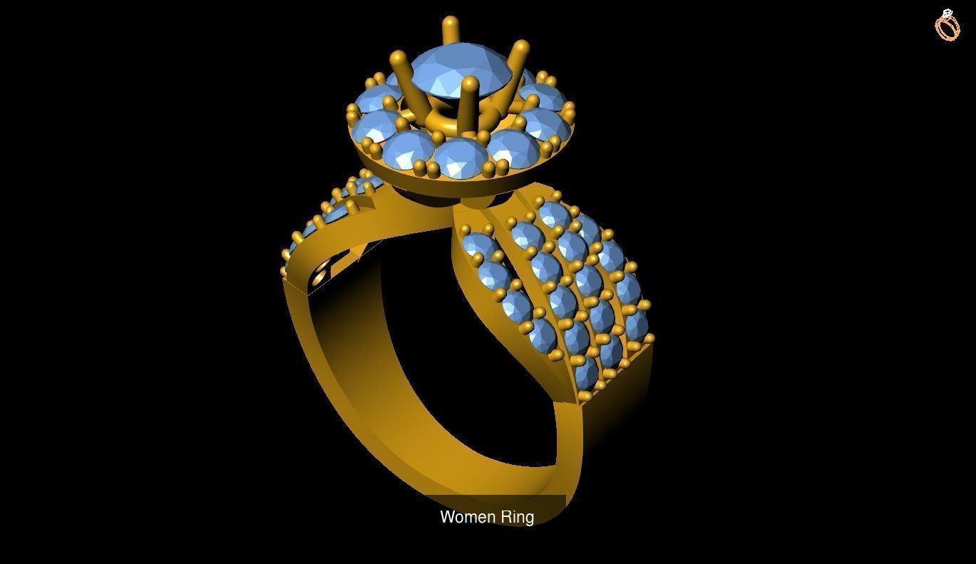 Girl Rings 3D Model Collection_48