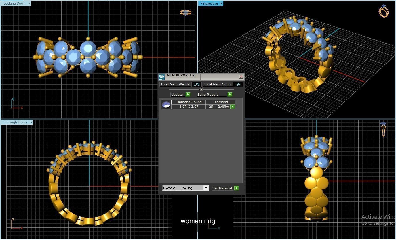 Girl Rings 3D Model Collection_31