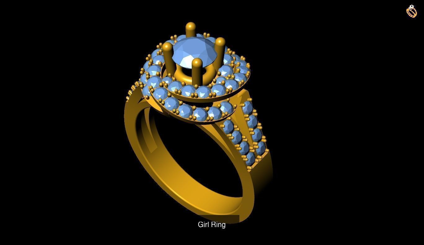 Girl Rings 3D Model Collection_88