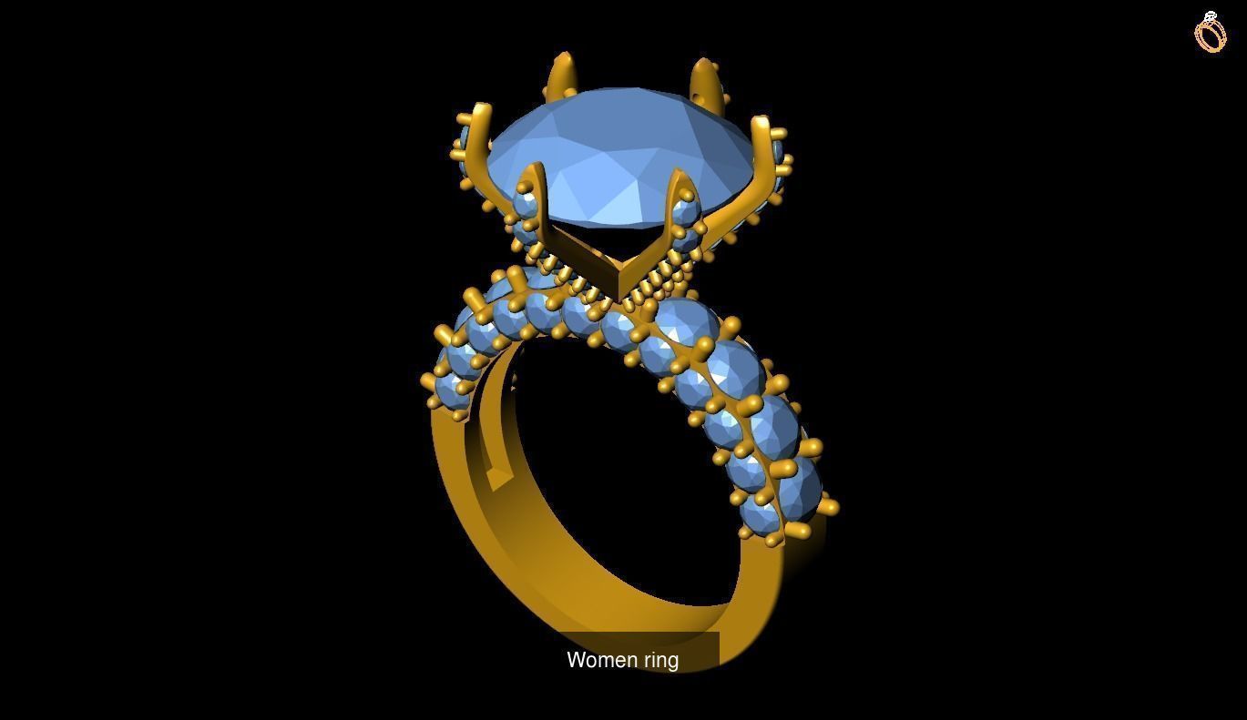 Girl Rings 3D Model Collection_40