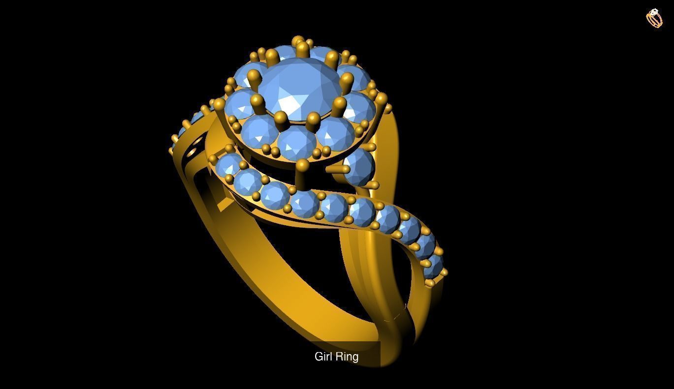 Girl Rings 3D Model Collection_139
