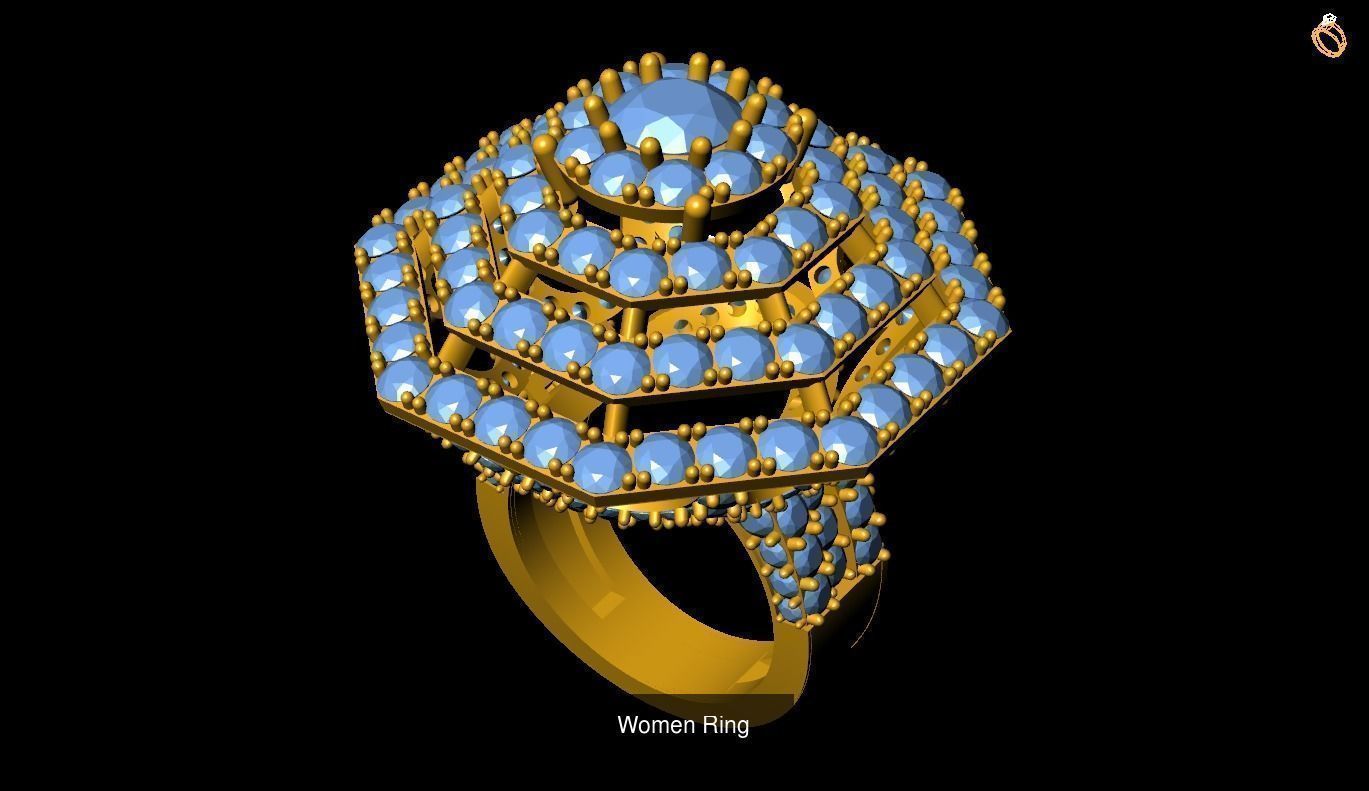 Girl Rings 3D Model Collection_46