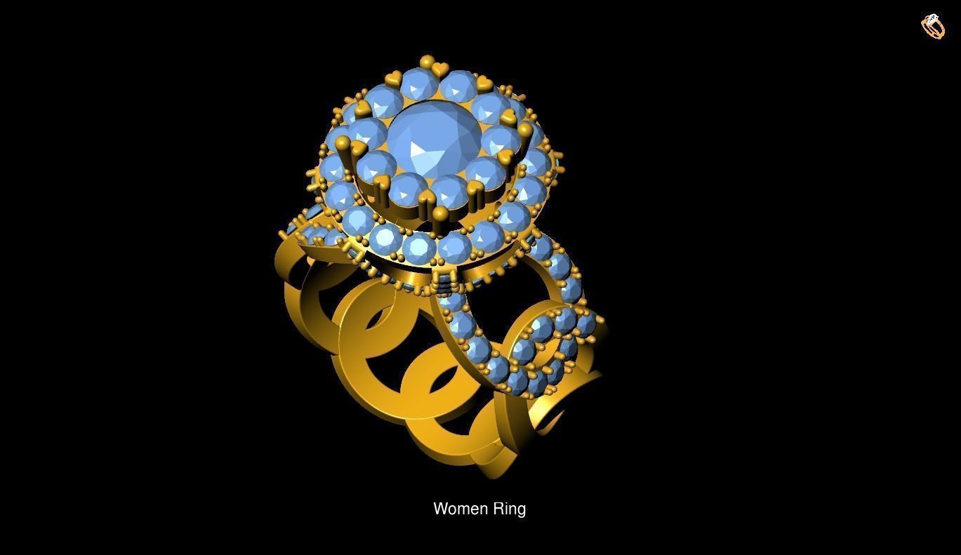 Girl Rings 3D Model Collection_67