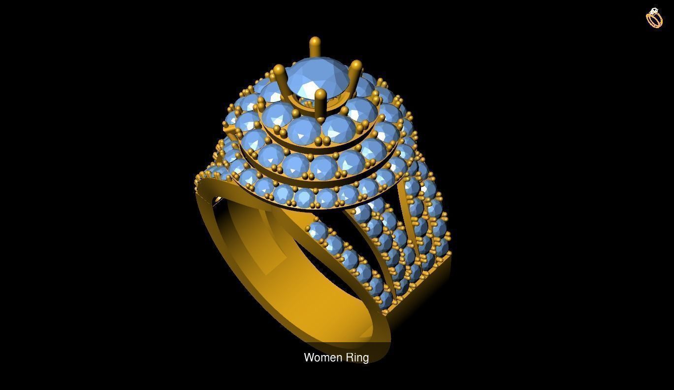 Girl Rings 3D Model Collection_99