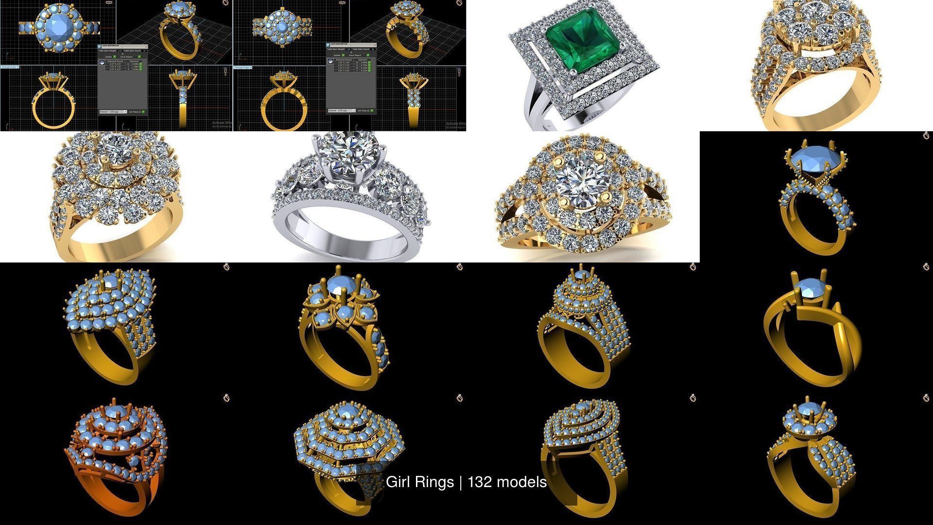 Girl Rings 3D Model Collection_2
