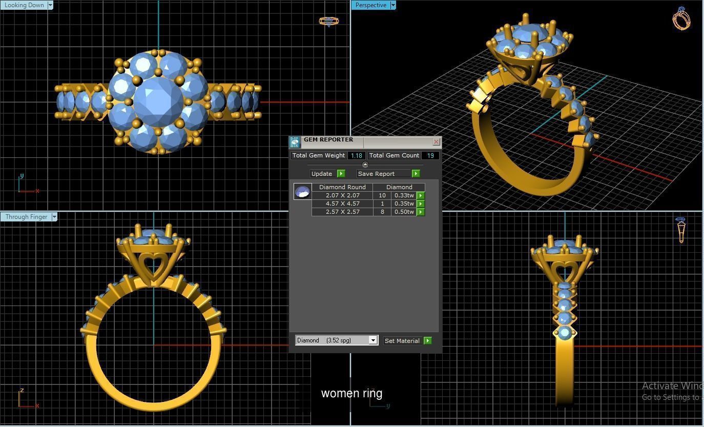 Girl Rings 3D Model Collection_29