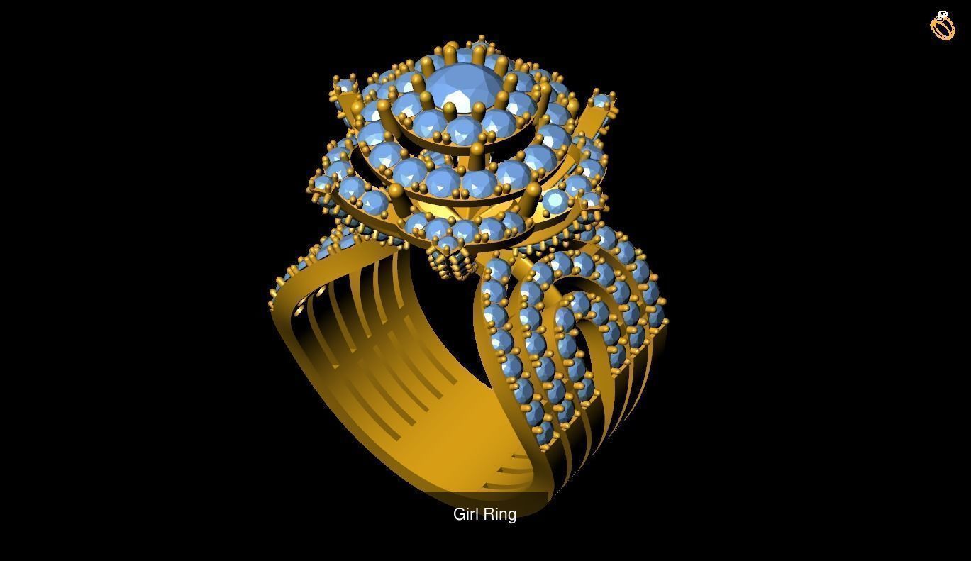 Girl Rings 3D Model Collection_89