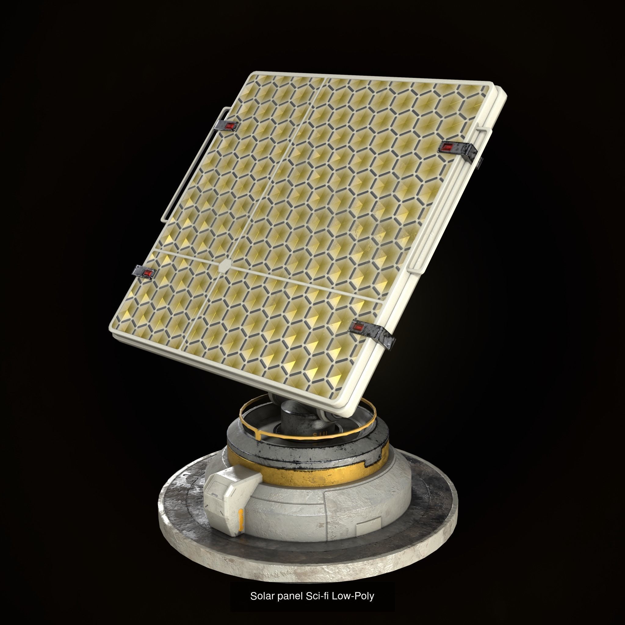 Sci-fi motorbike  low-poly assets 3D Model Collection_4