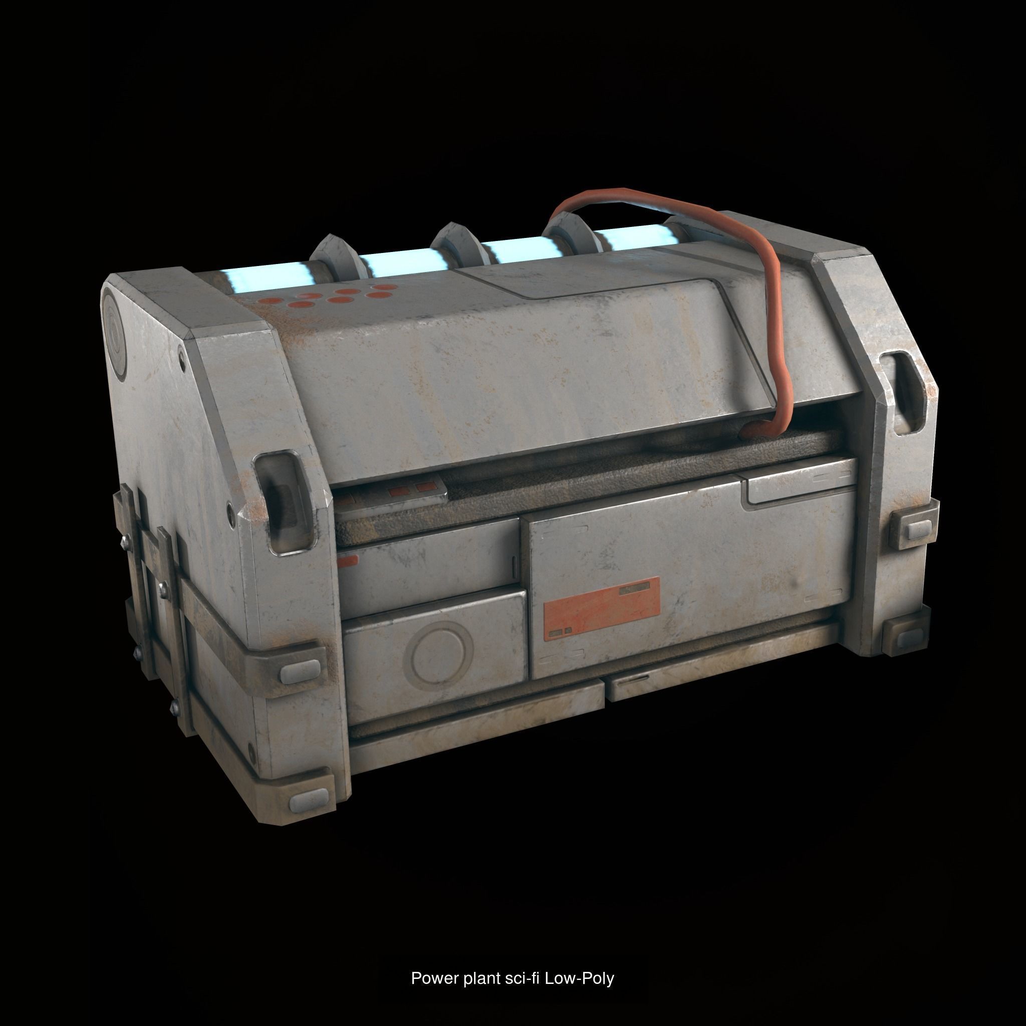 Sci-fi motorbike  low-poly assets 3D Model Collection_5