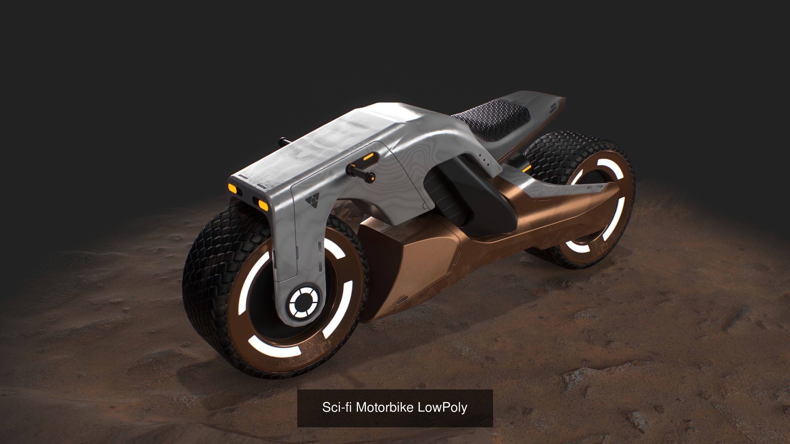 Sci-fi motorbike  low-poly assets 3D Model Collection_6