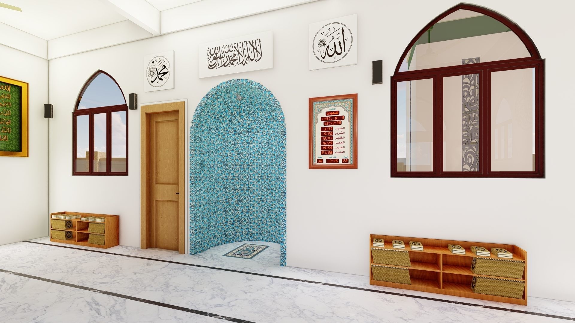 Masjid Mosque  Free 3D model_4