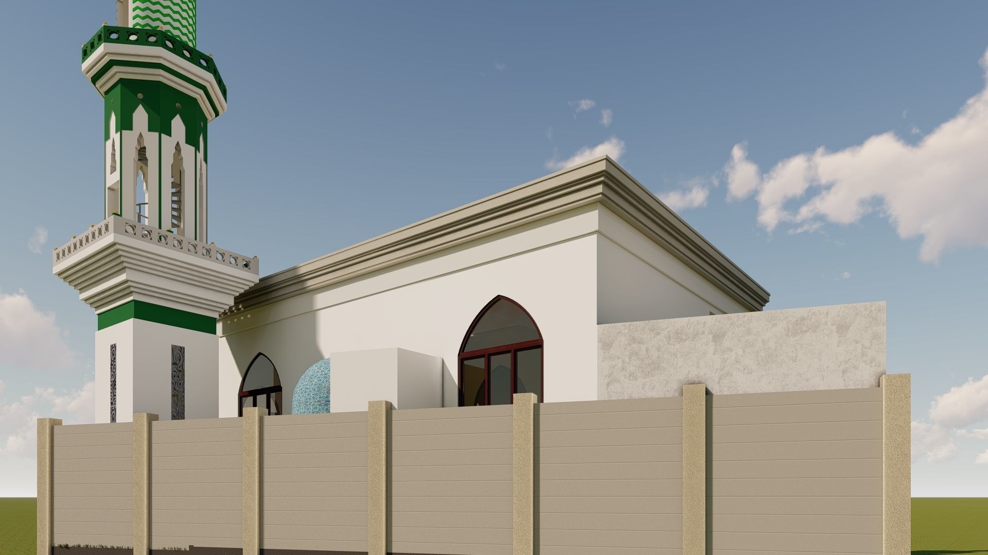 Masjid Mosque  Free 3D model_7