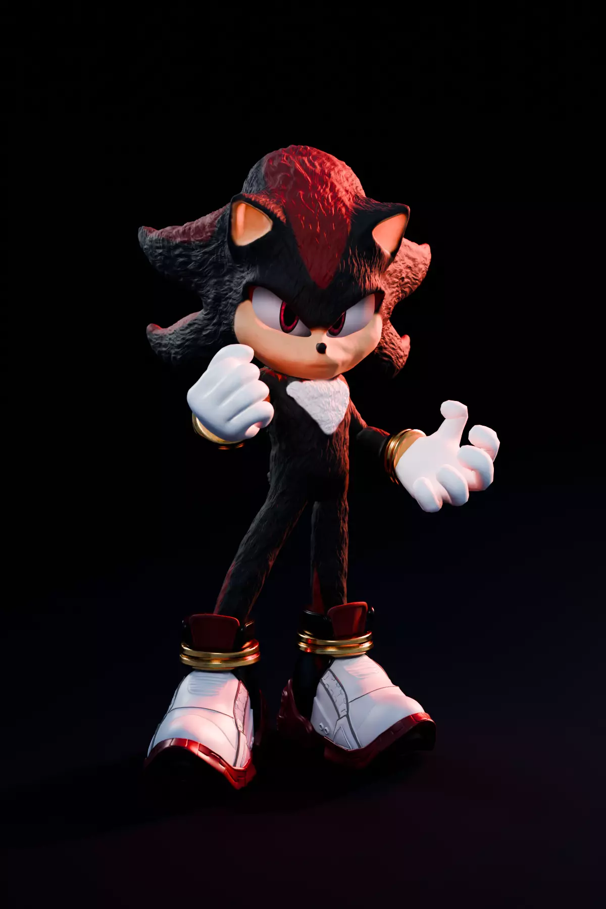 Shadow The Hedgehog 3D print model
