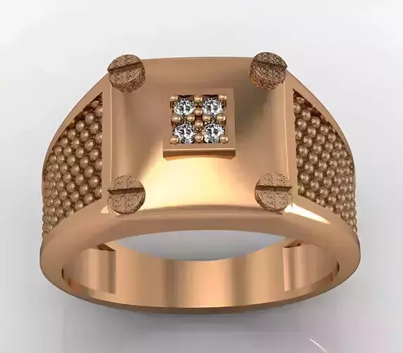 Mens Ring 3dm stl renders details 