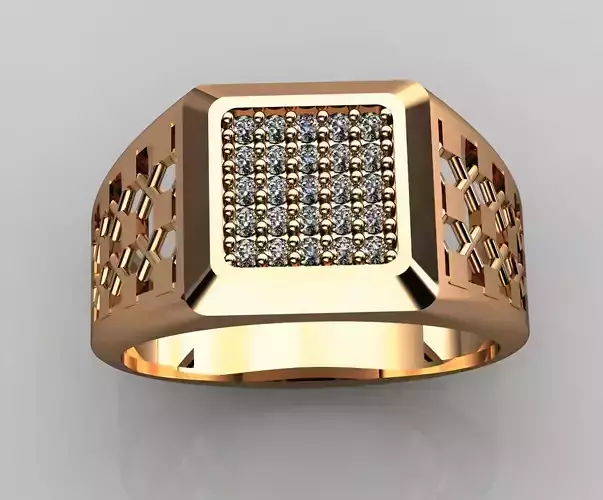 Mens Ring 3dm stl renders details 