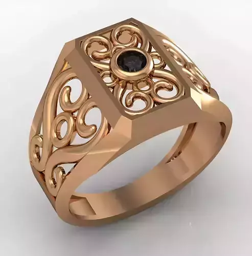 Mens Ring 3dm stl renders details 