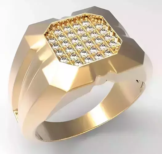 Mens Ring 3dm stl renders details 