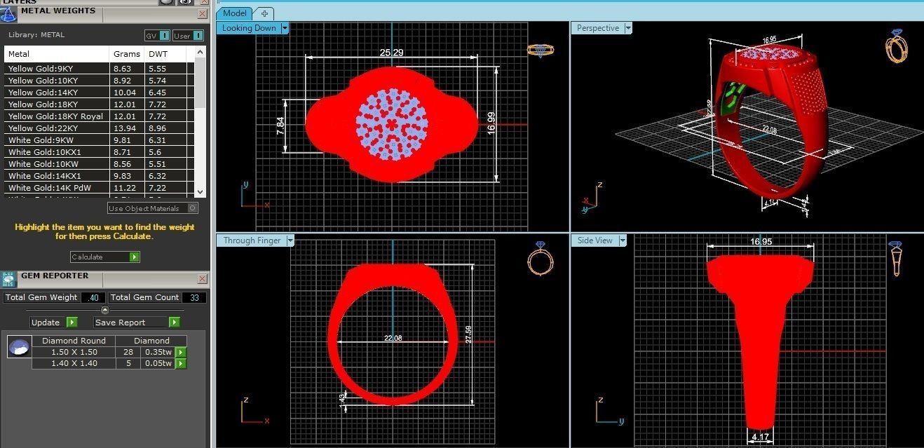 Mens Ring 3dm stl renders details 3D print model_3