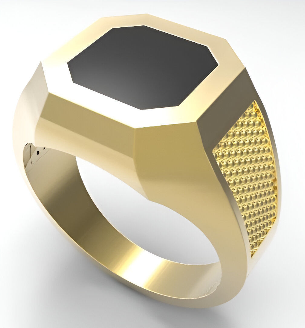Mens Ring 3dm stl renders details 3D print model_1