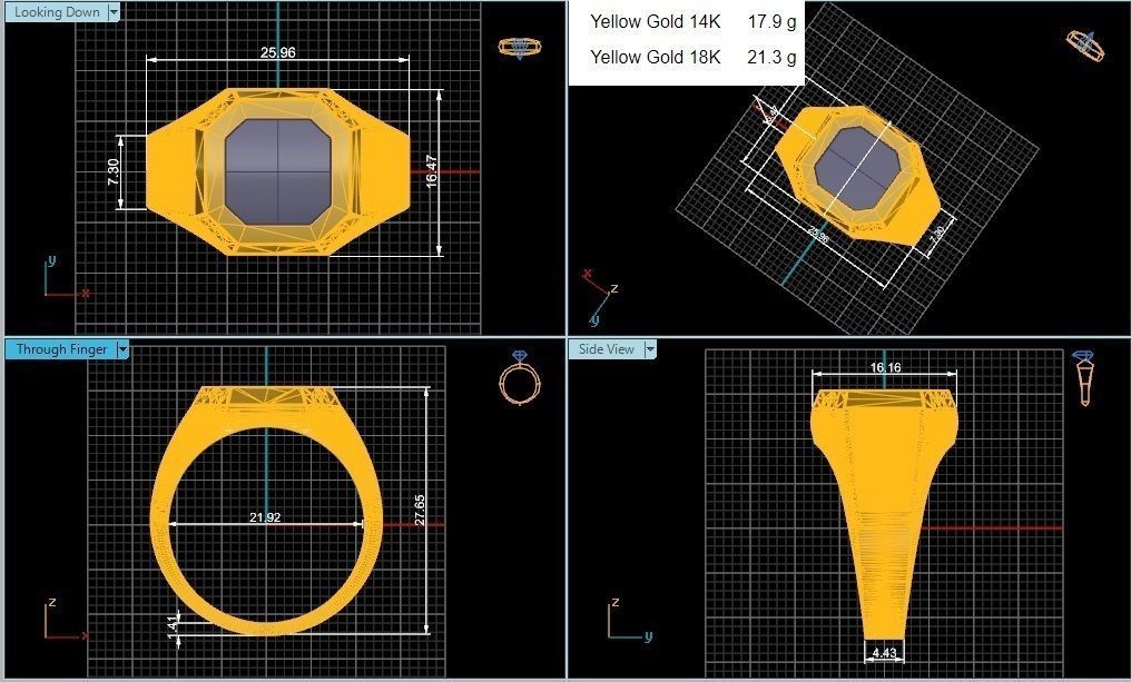 Mens Ring 3dm stl renders details 3D print model_3