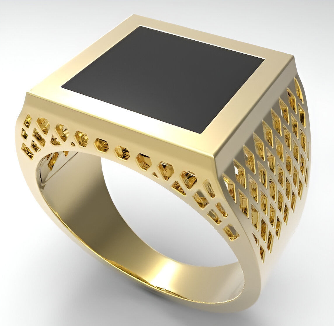 Mens Ring 3dm stl renders details  3D print model_1