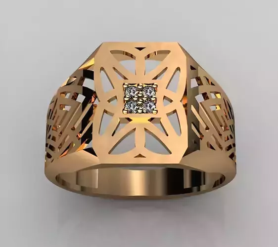 Mens Ring 3dm stl renders details 