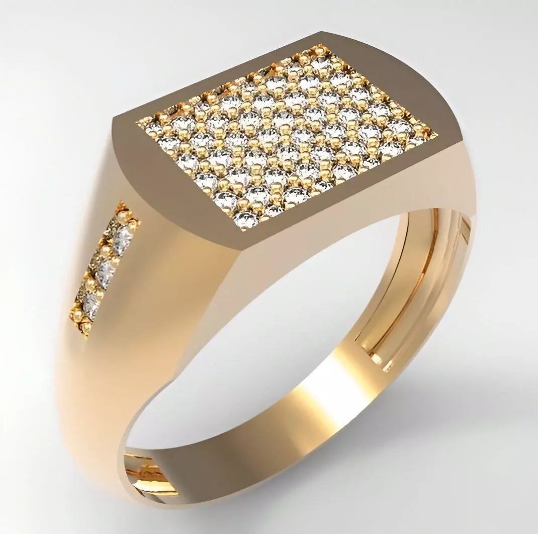 Mens Ring 3dm stl renders details 3D print model_0