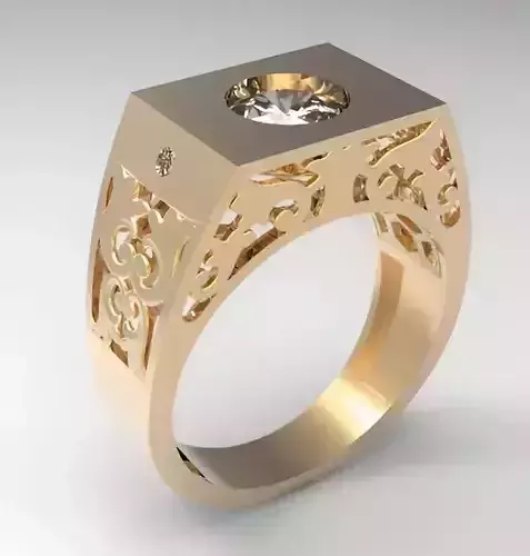 Mens Ring 3dm stl renders details 