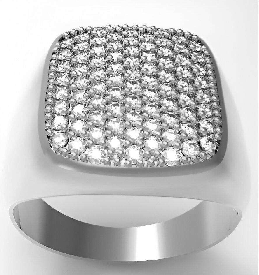 Diamond Head Mens Ring 3dm stl renders details  3D print model_1