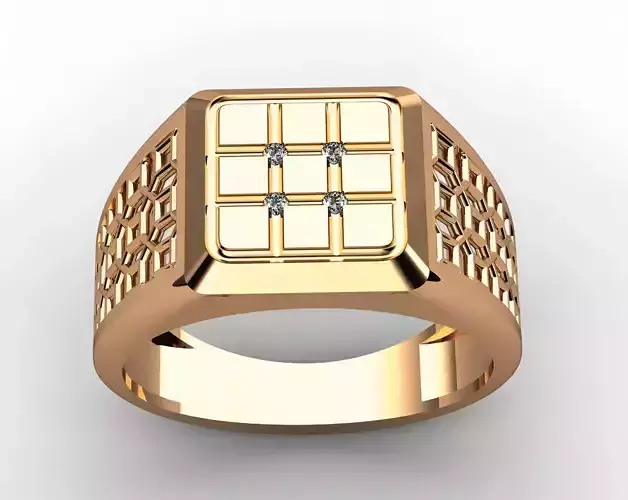 Mens Ring 3dm stl renders details 