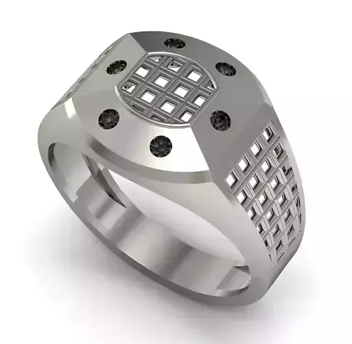 Mens Ring 3dm stl renders details 