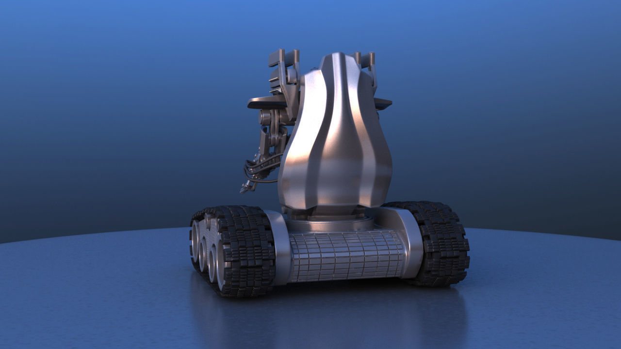 Track Drive Battle Robot 3D model_3