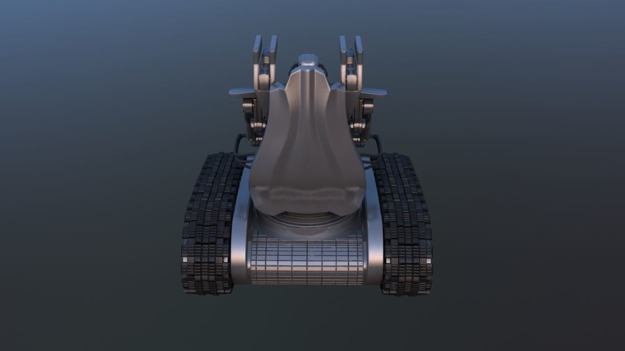 Track Drive Battle Robot 3D model_17