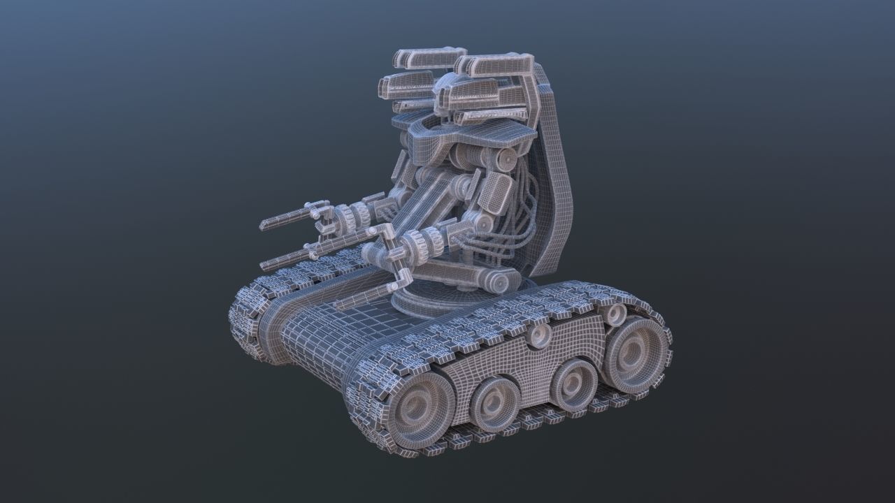 Track Drive Battle Robot 3D model_30