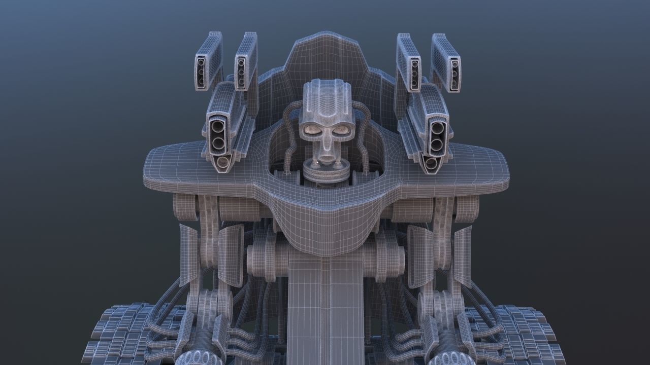 Track Drive Battle Robot 3D model_32