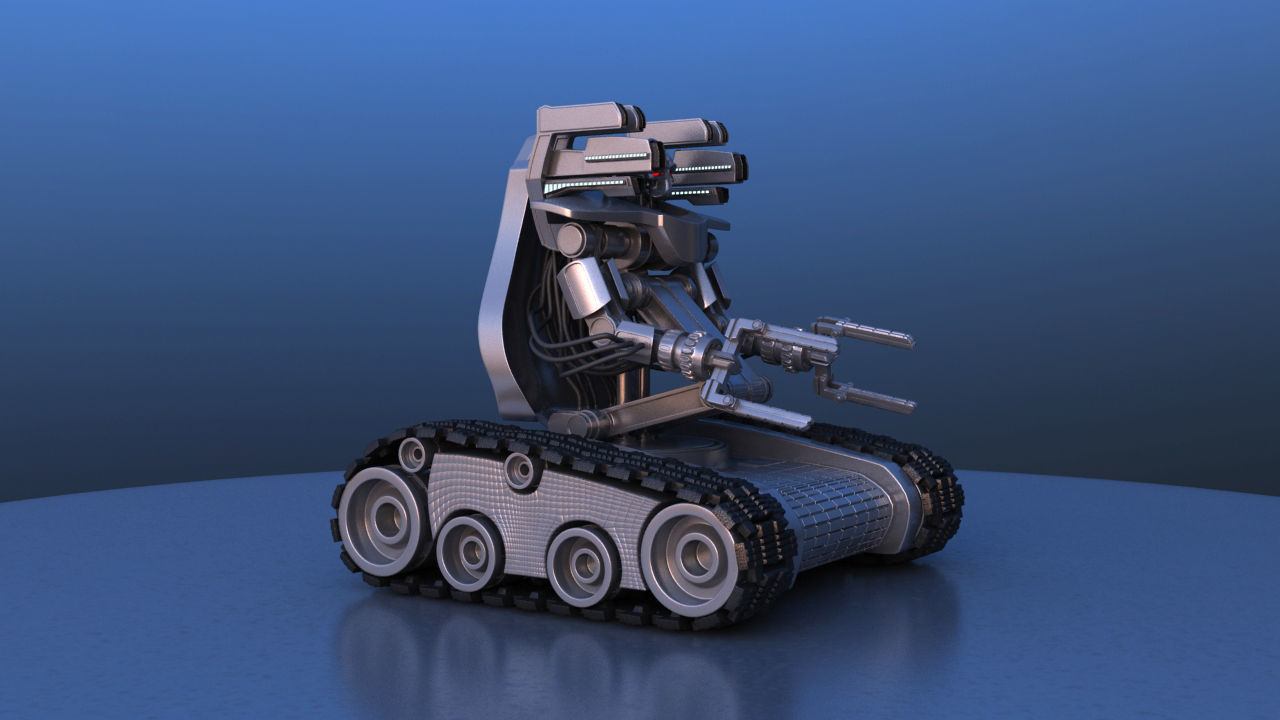 Track Drive Battle Robot 3D model_6