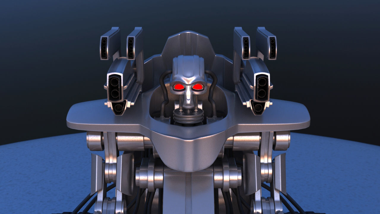 Track Drive Battle Robot 3D model_9