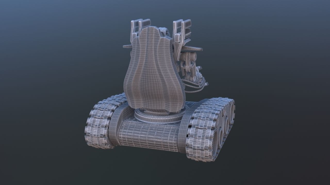 Track Drive Battle Robot 3D model_27