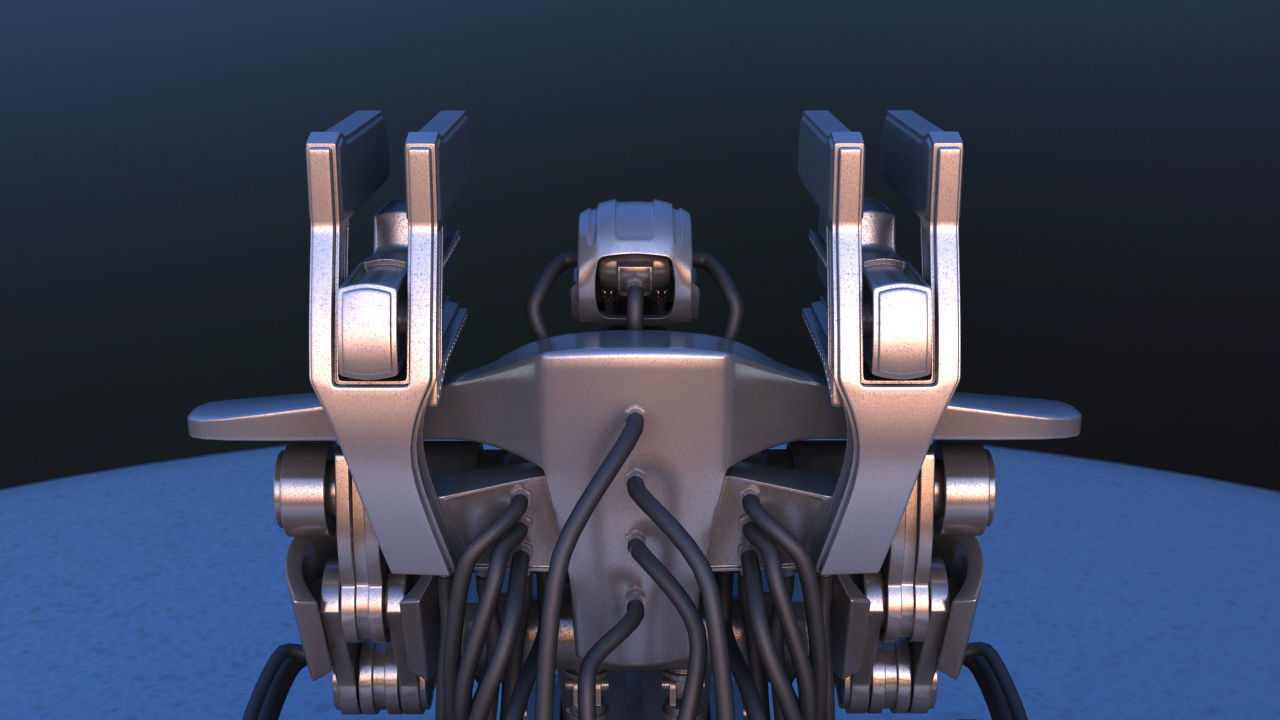 Track Drive Battle Robot 3D model_11