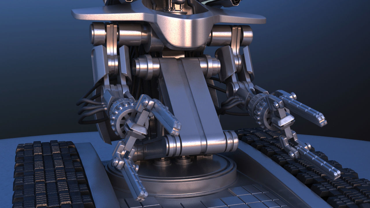 Track Drive Battle Robot 3D model_13