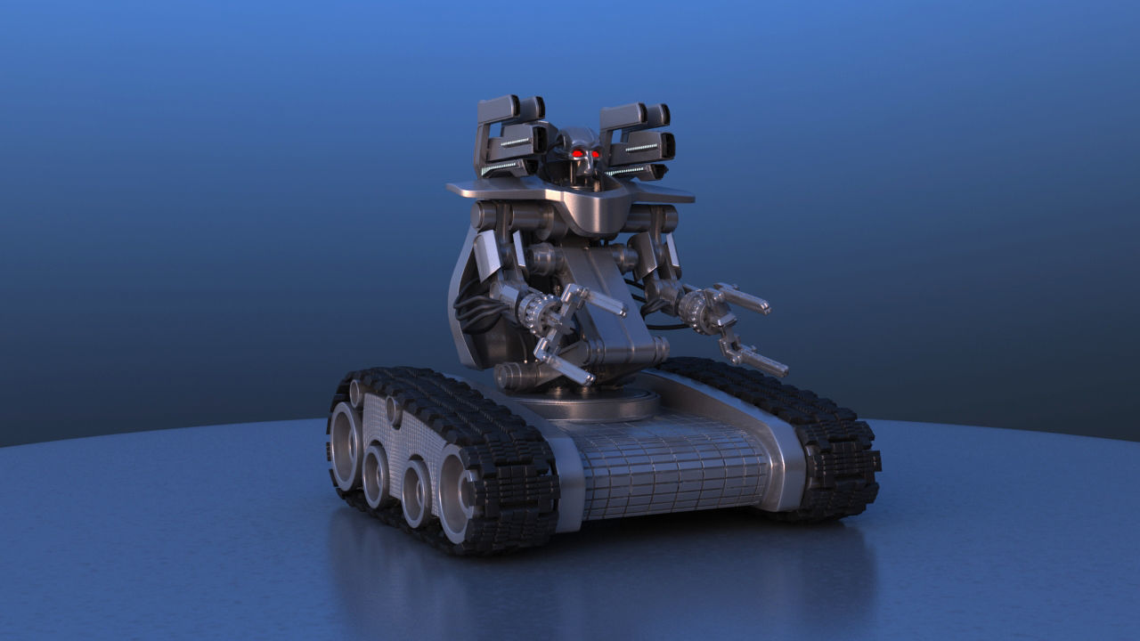 Track Drive Battle Robot 3D model_7