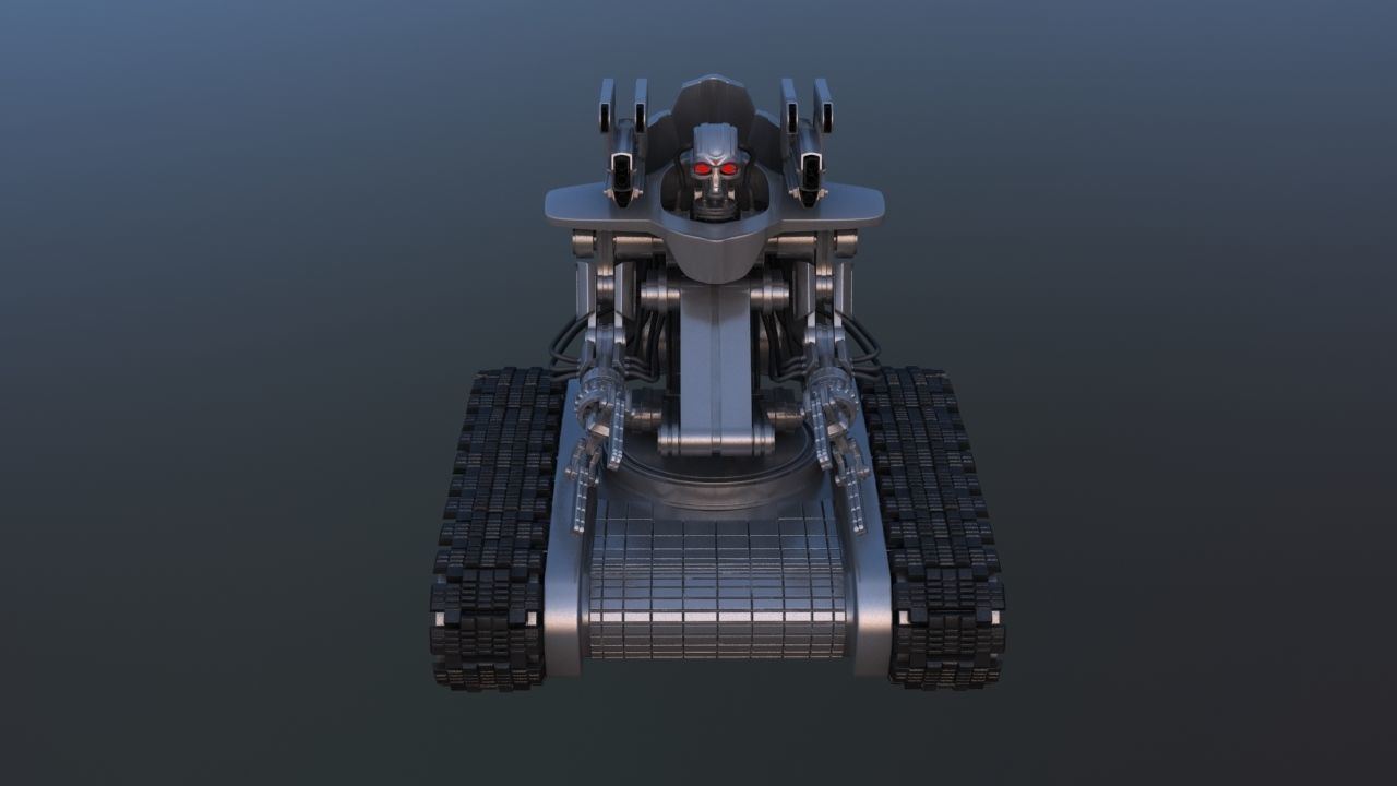Track Drive Battle Robot 3D model_21