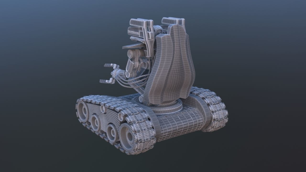 Track Drive Battle Robot 3D model_28