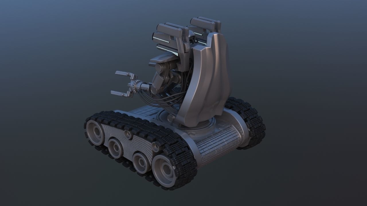 Track Drive Battle Robot 3D model_18
