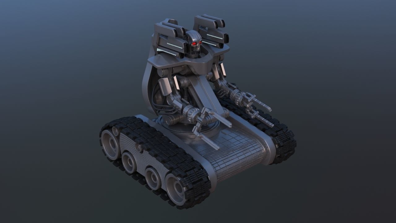 Track Drive Battle Robot 3D model_14