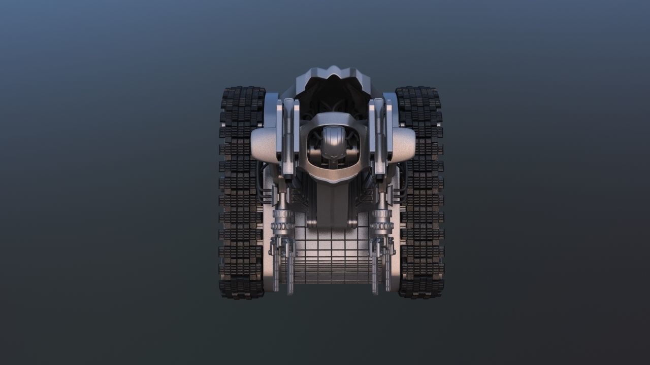 Track Drive Battle Robot 3D model_22