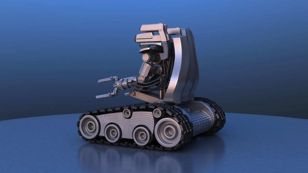 Track Drive Battle Robot 3D model_2