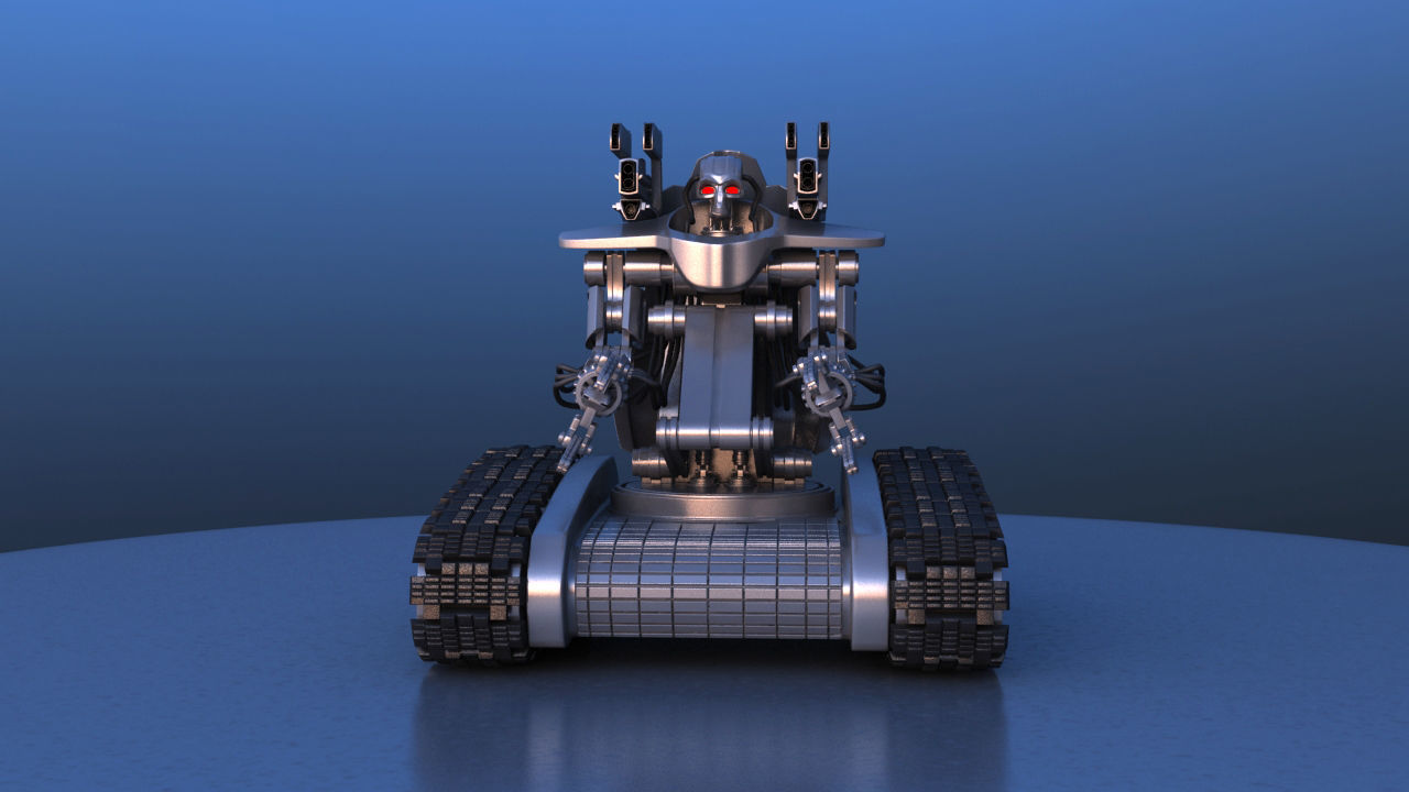 Track Drive Battle Robot 3D model_8