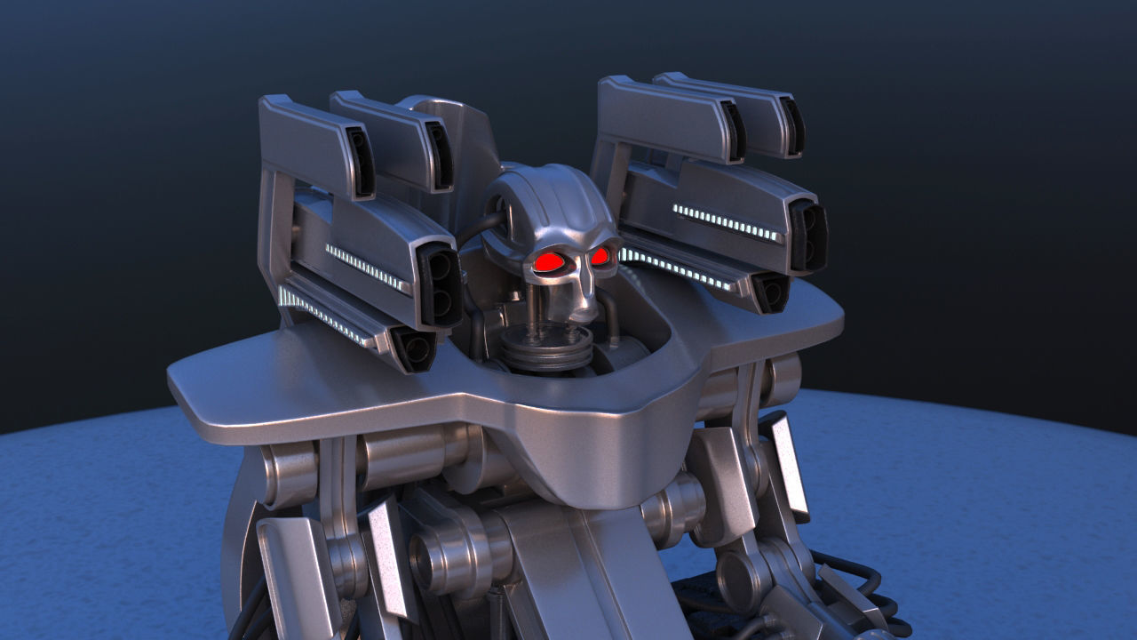 Track Drive Battle Robot 3D model_10