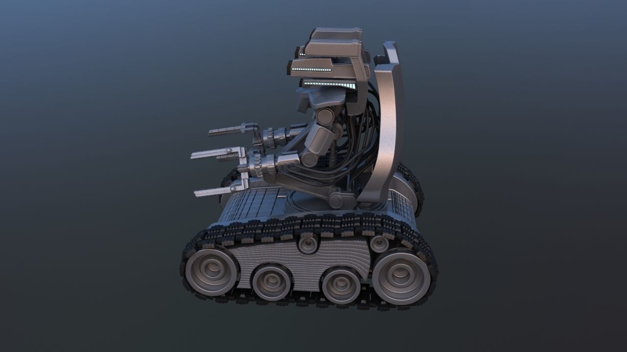 Track Drive Battle Robot 3D model_19